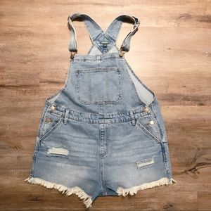 Denim Shorts Overalls